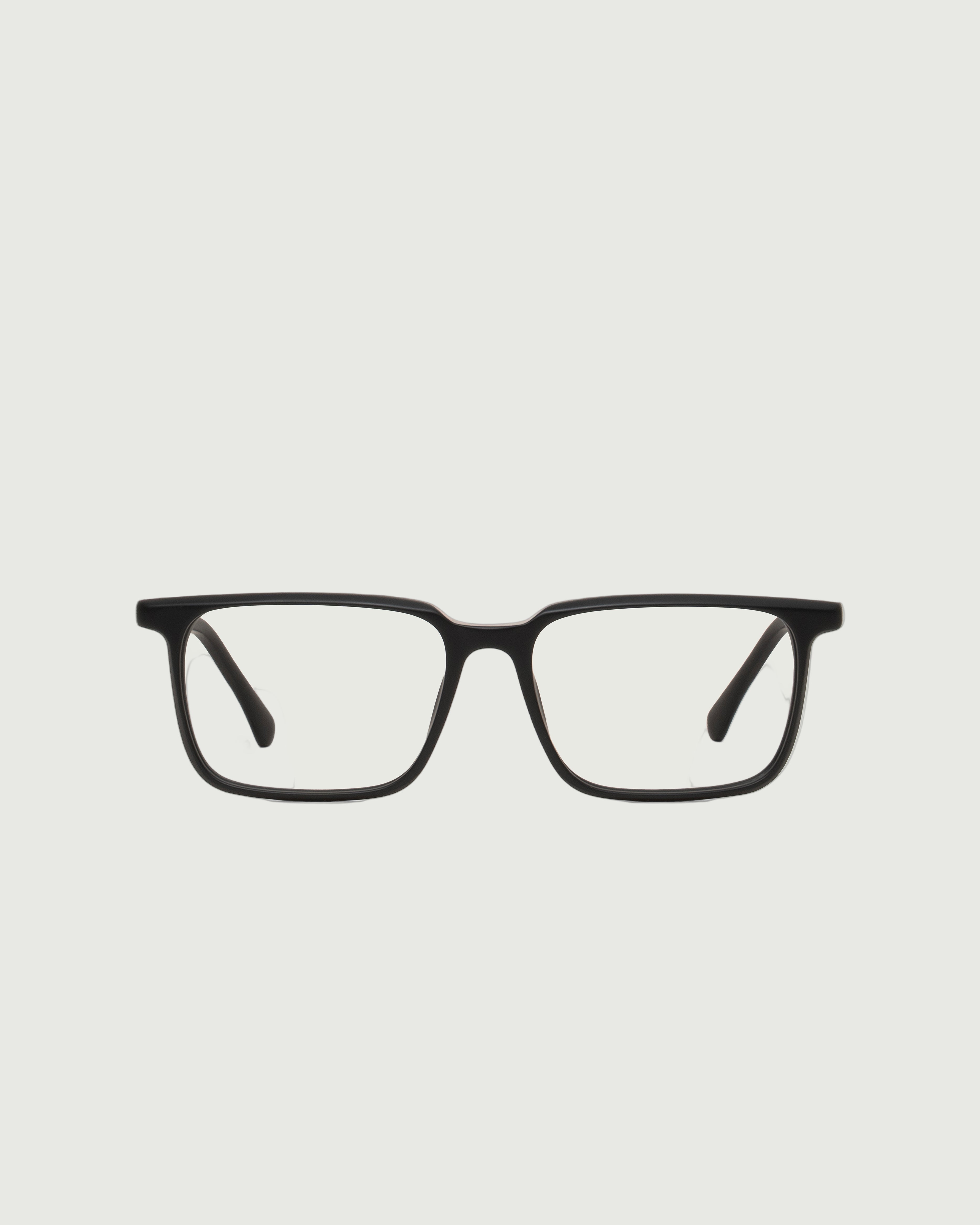 Charcoal::Buddy Eyeglasses rectangle Black acetate front