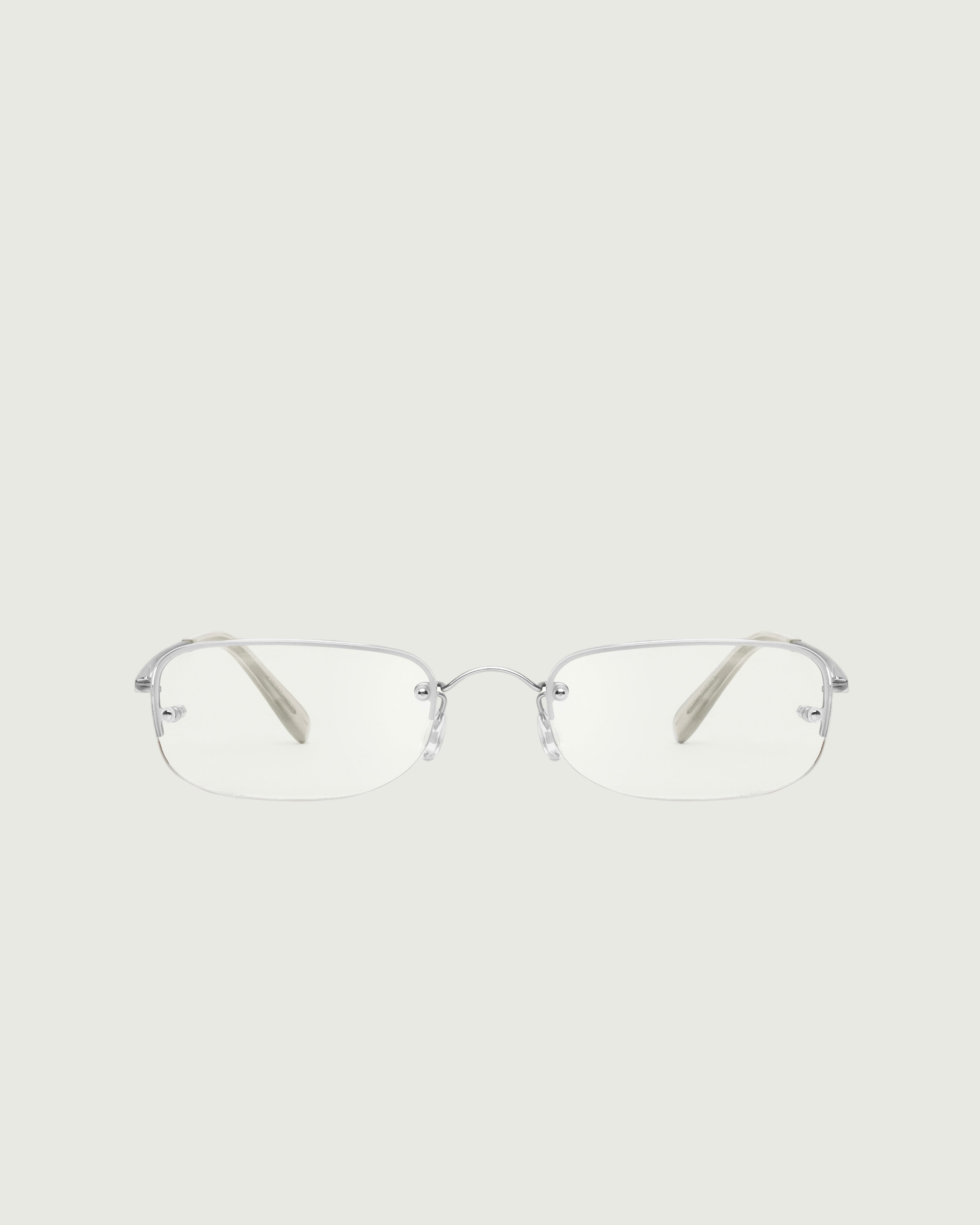 Silver::Hank Eyeglasses rectangle Gray stainless steel front
