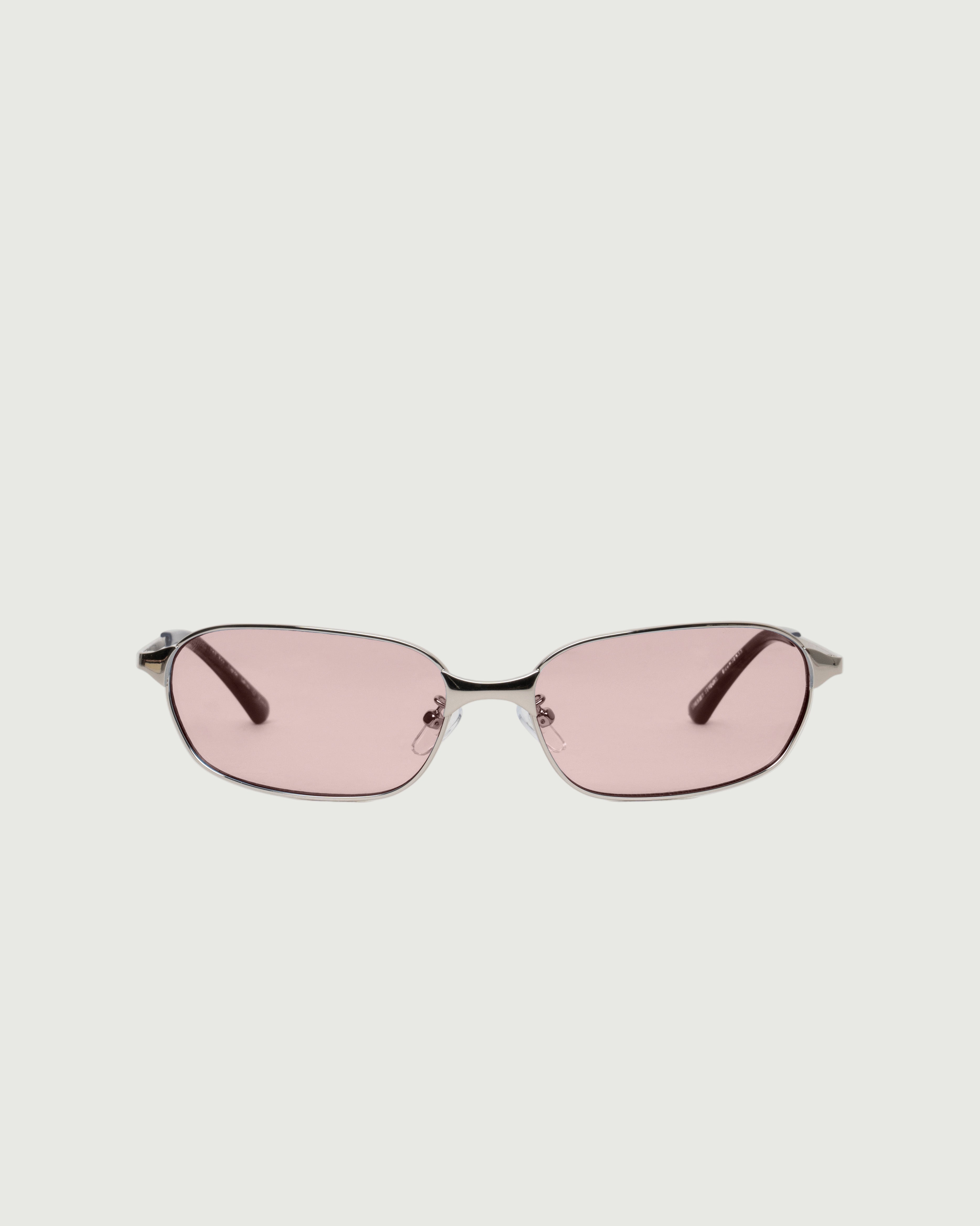 Silver Lychee::Aspen Sunglasses rectangle Gray metal front