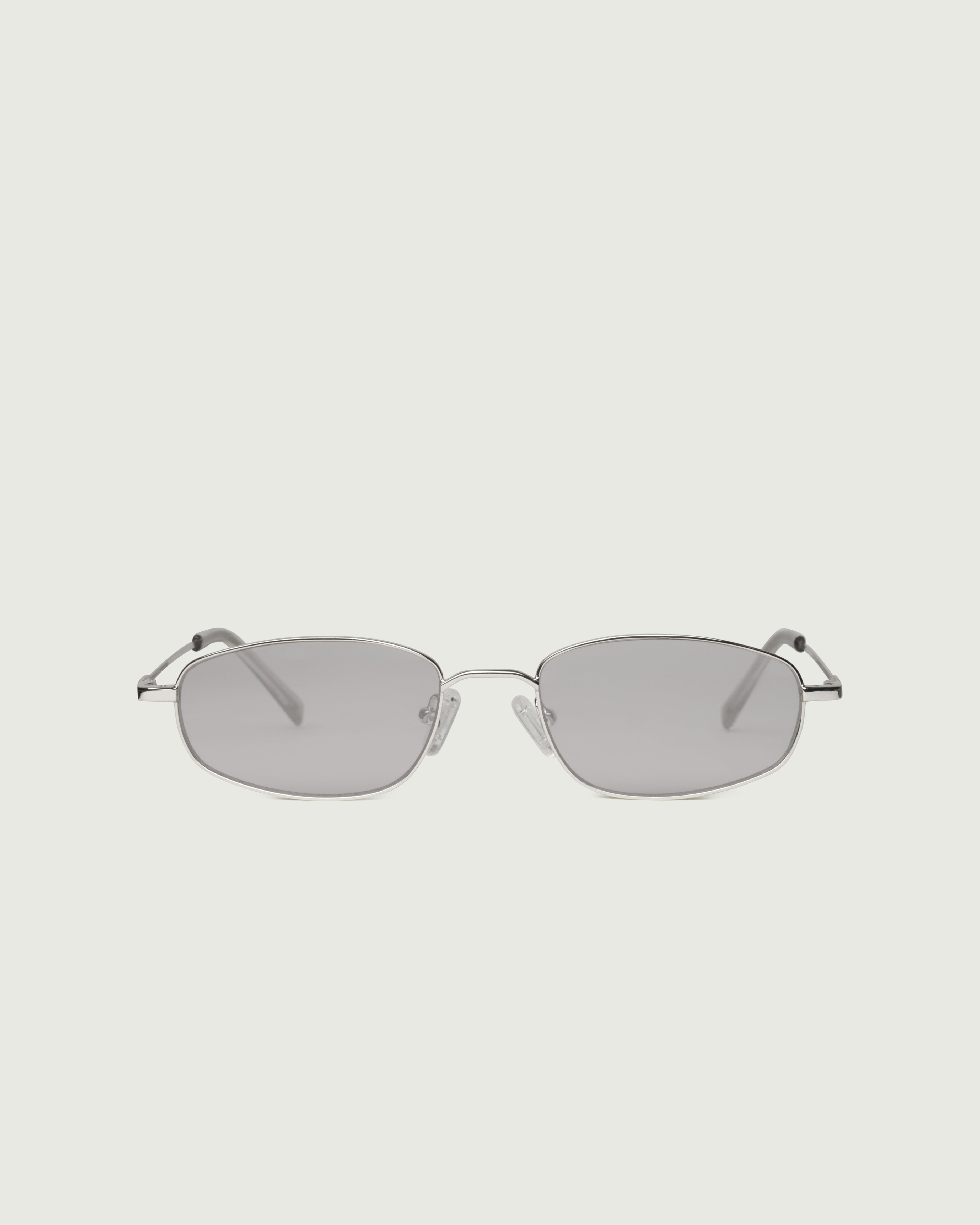 Silver Midnight::Ryder Sunglasses rectangle Silver metal front