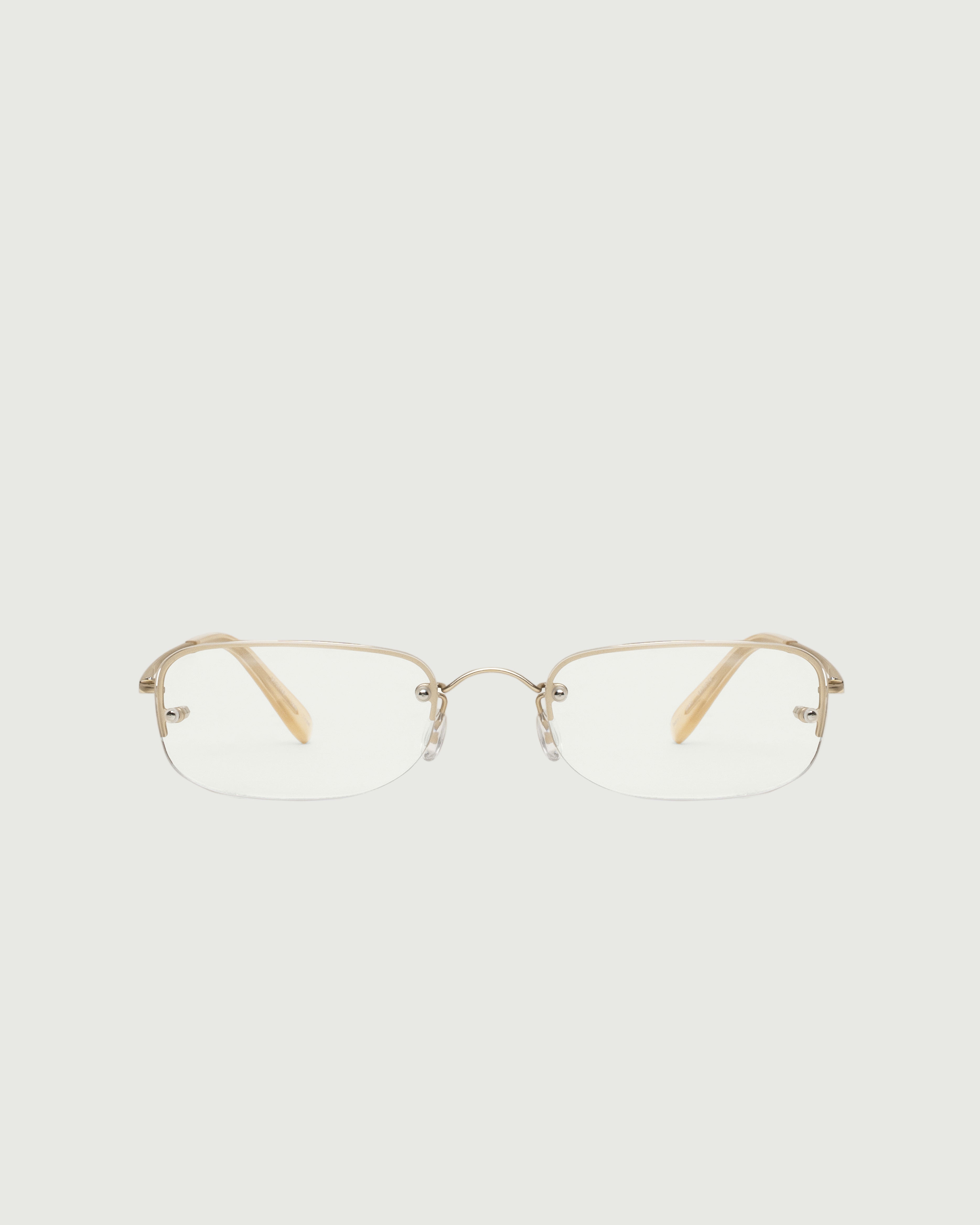 Tinsel::Hank Eyeglasses rectangle Gold stainless steel front