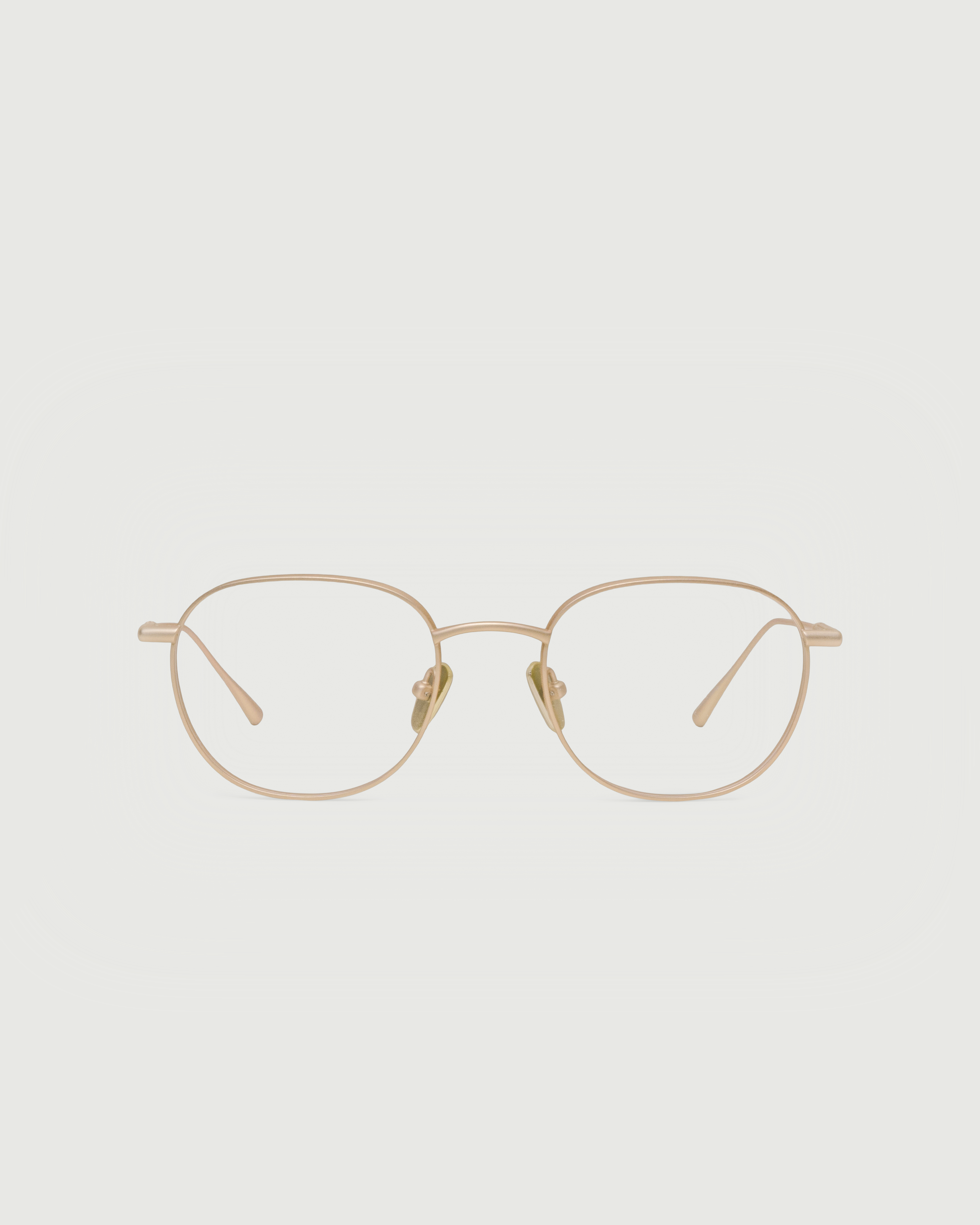 Aura::Georgie Eyeglasses round gold  titanium front