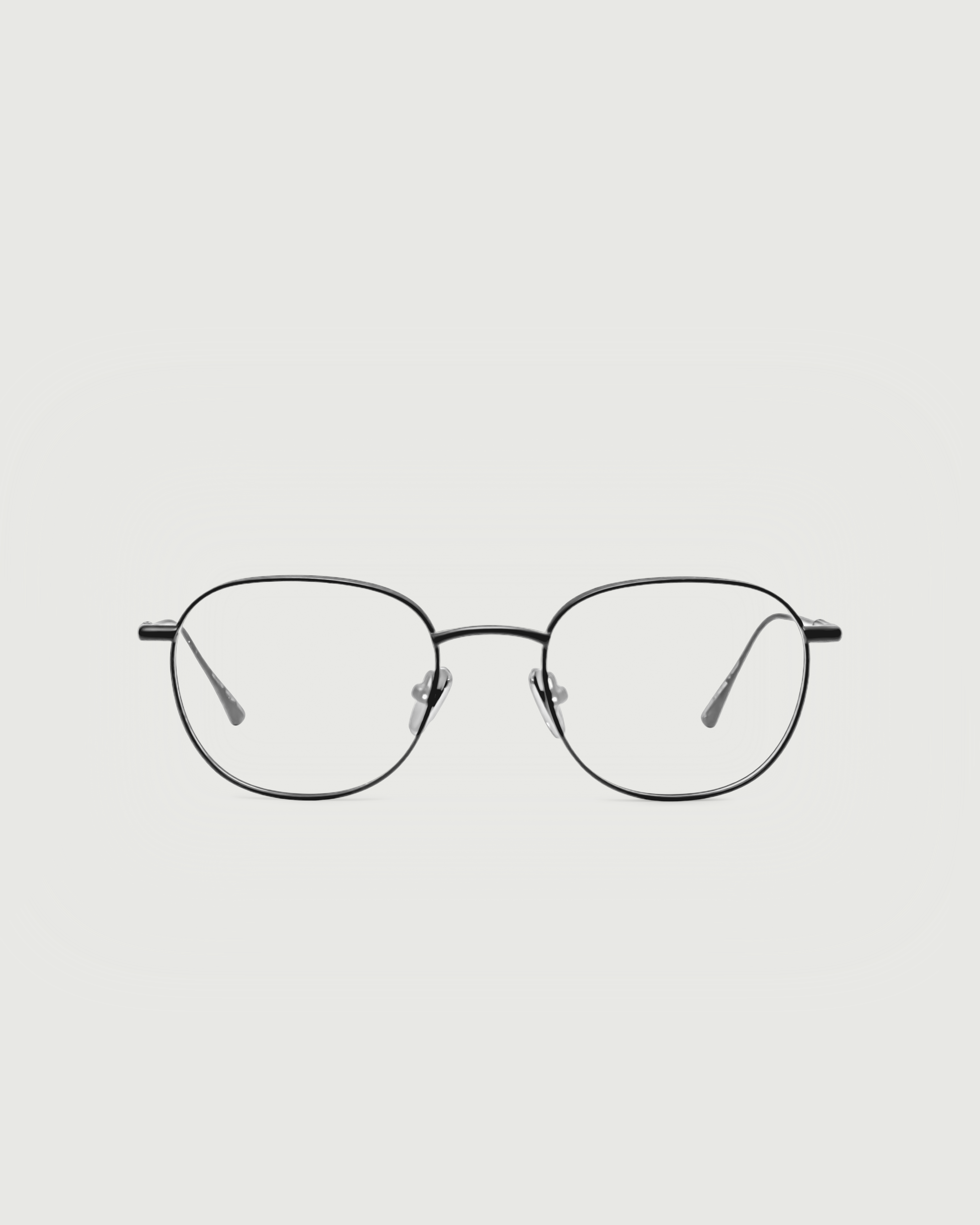 Charcoal::Georgie Eyeglasses round black titanium front
