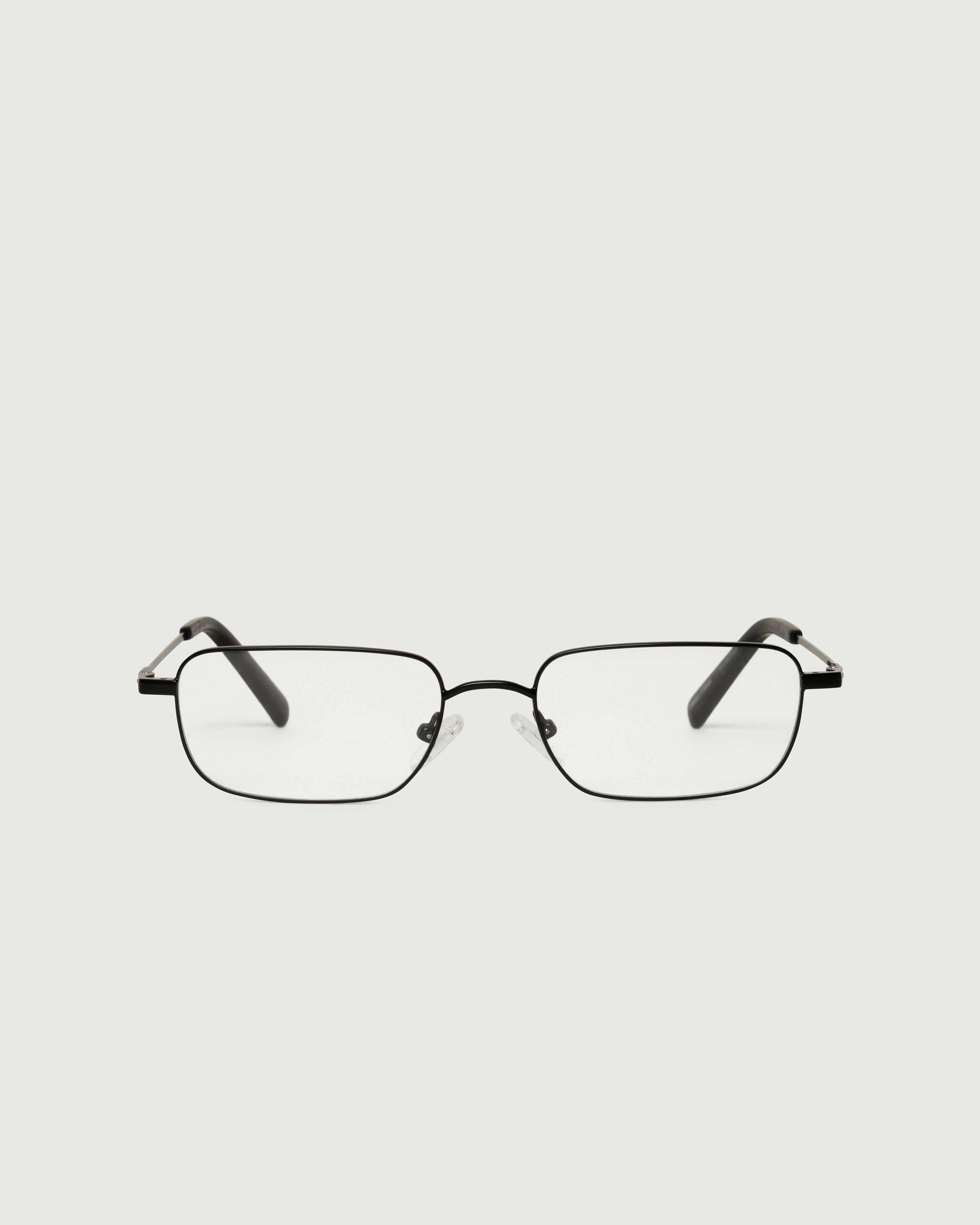 Charcoal::Graham Eyeglasses rectangle Black metal front