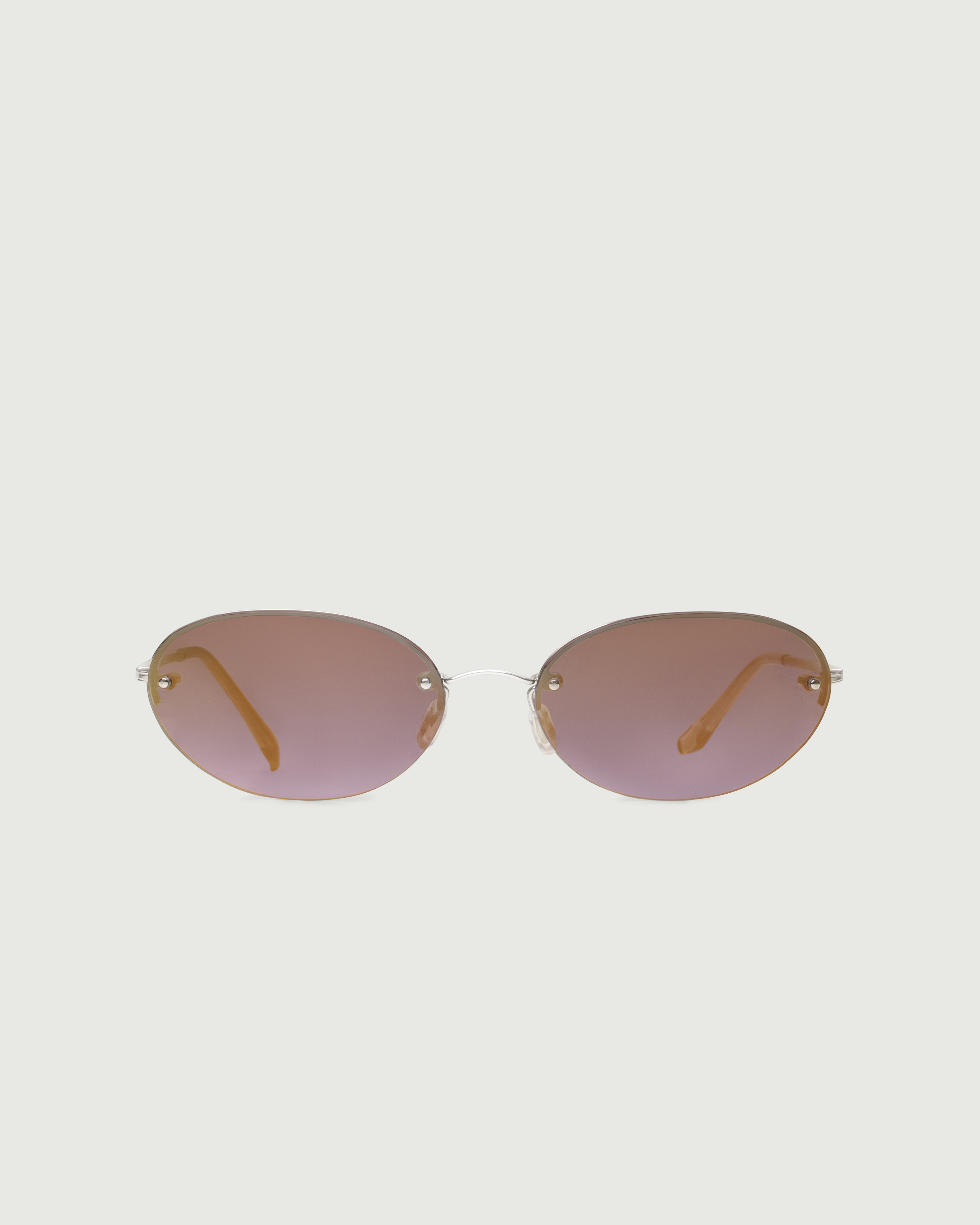 Coin Aurora::Coco Sunglasses oval silver metal front