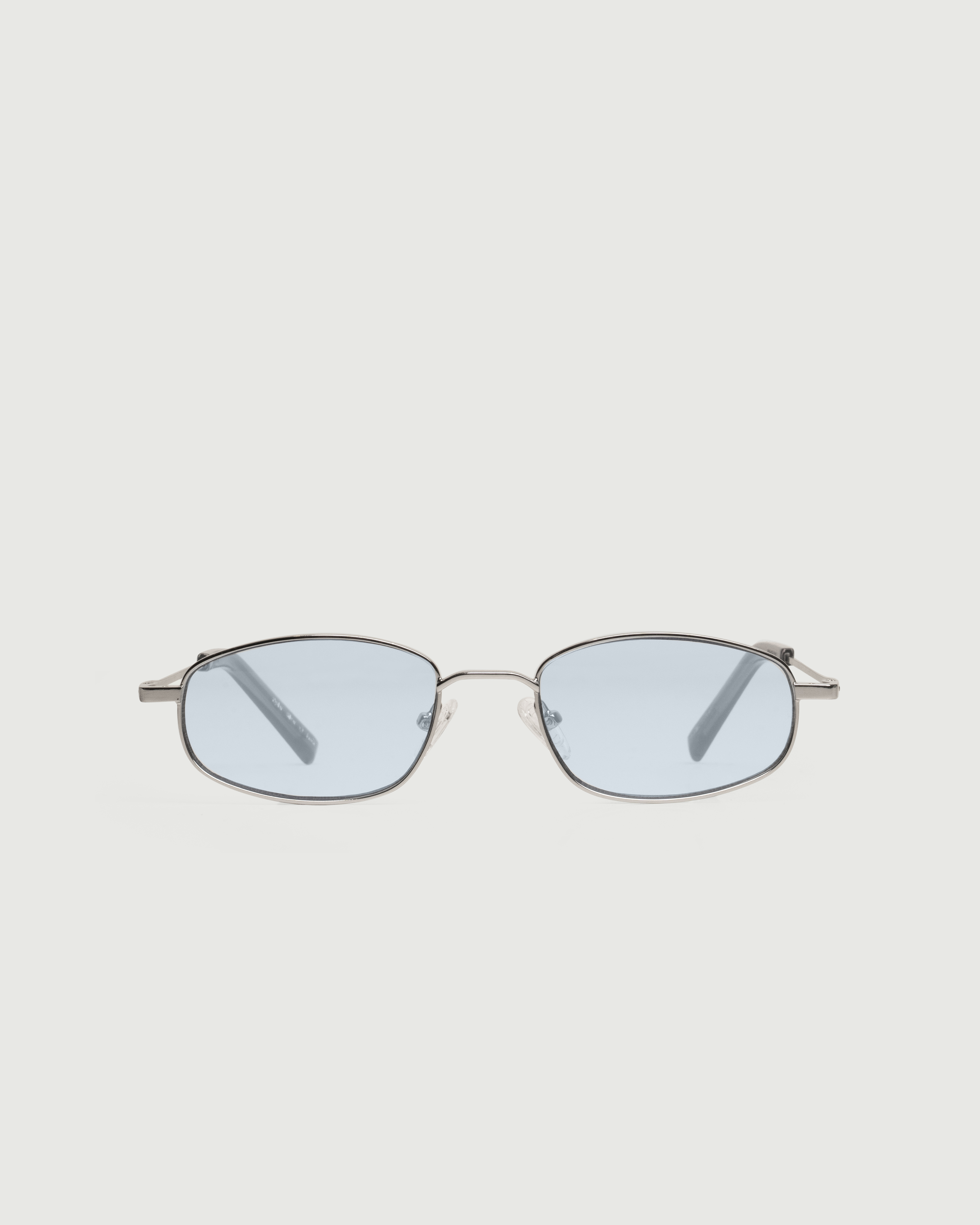 SIlver Frost::Ryder Sunglasses rectangle silver metal front