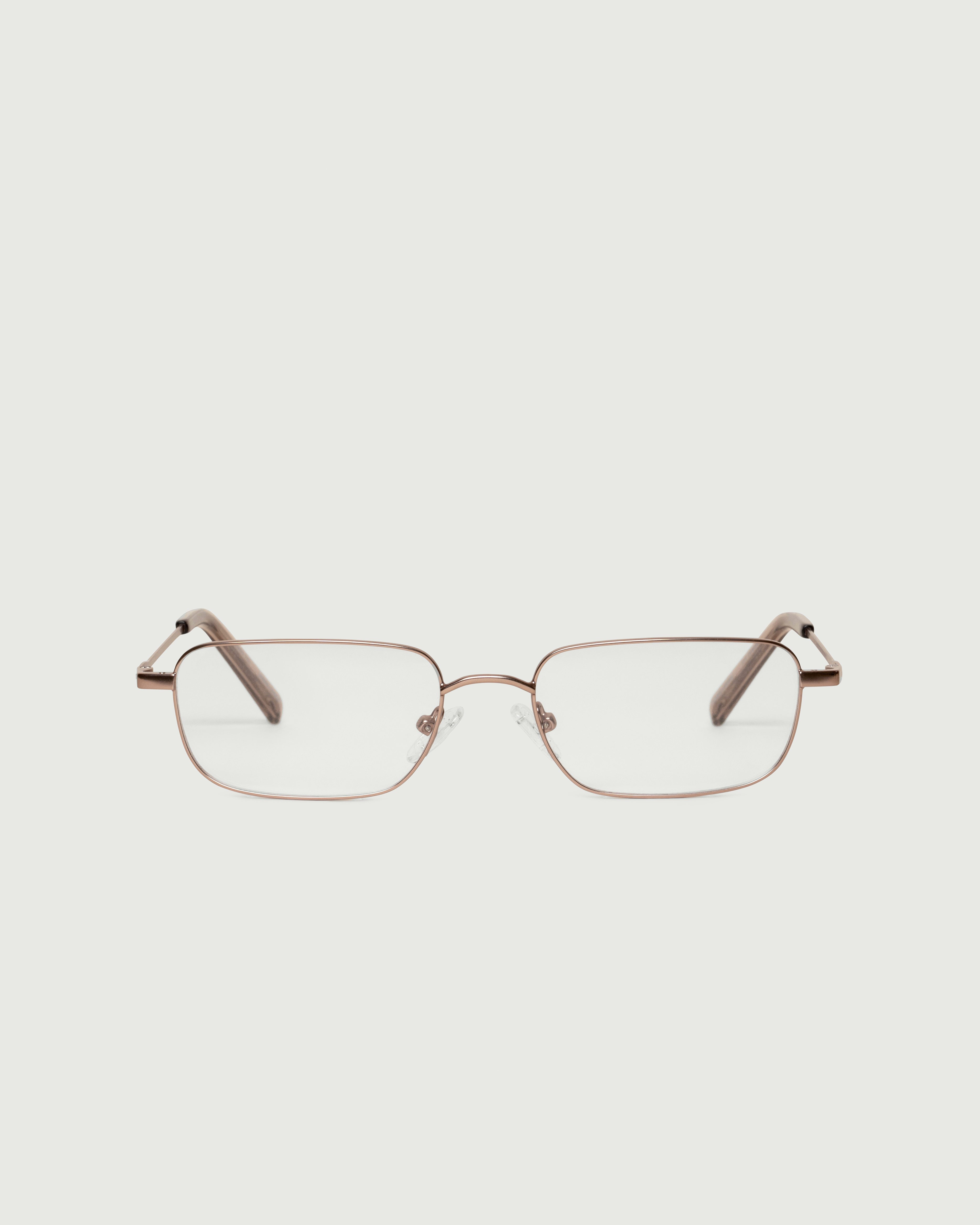 Tan::Graham Eyeglasses rectangle Brown metal front