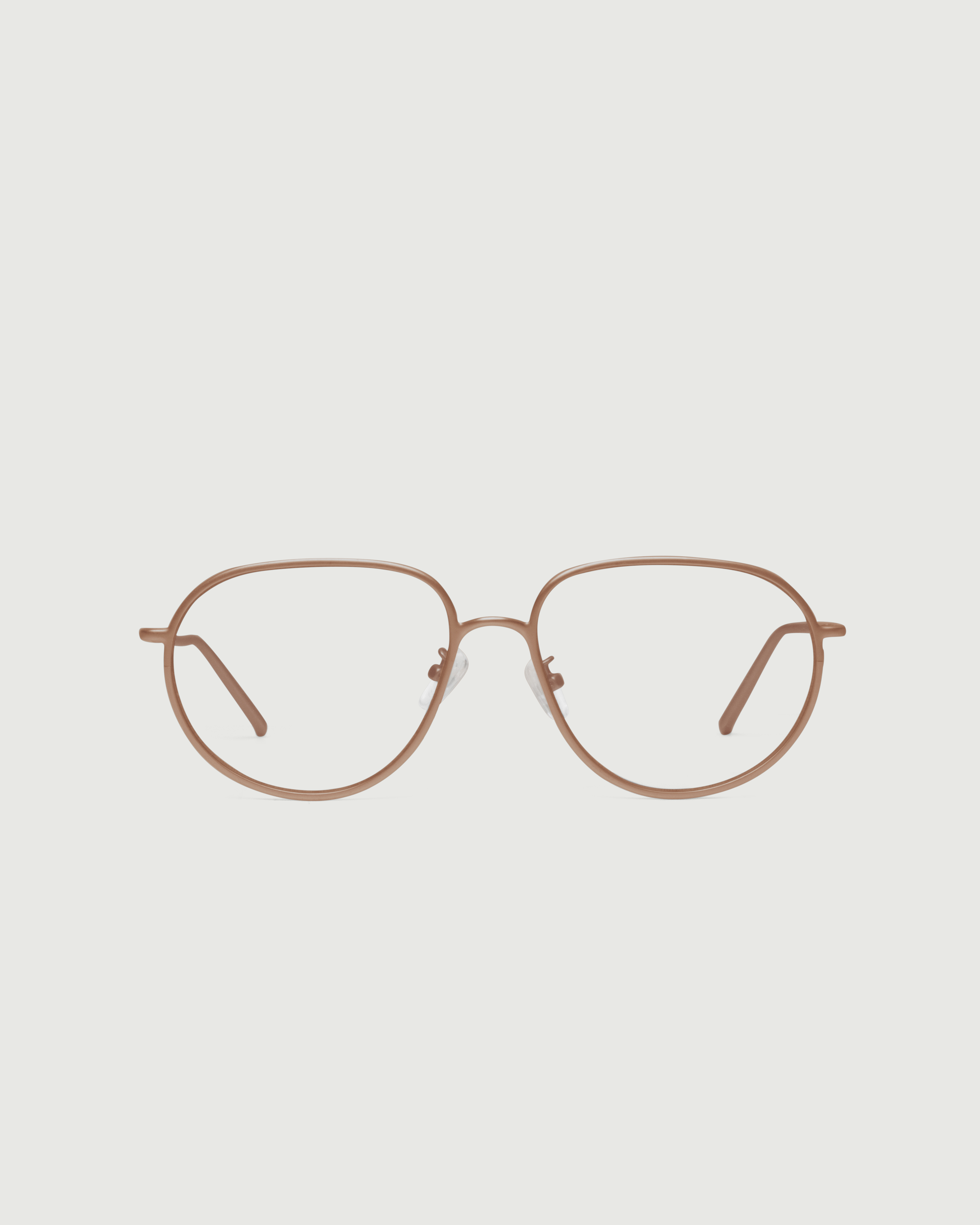 Tan::Monty Eyeglasses pilot Brown metal front